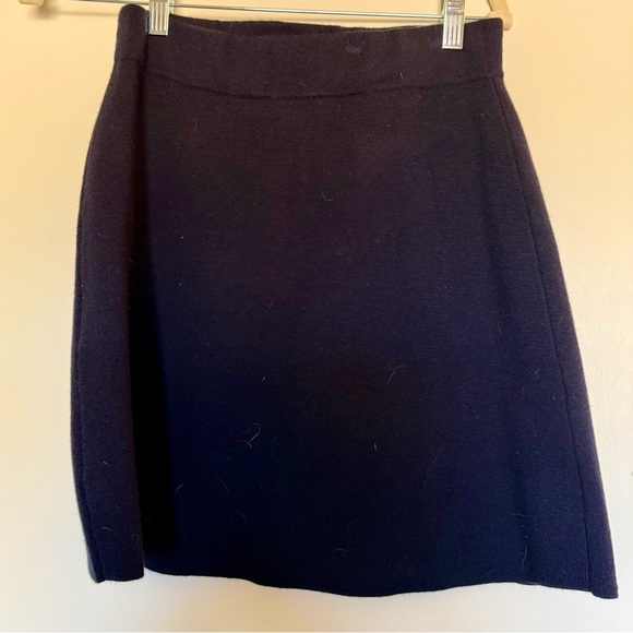 Sezane Sorena Skirt Navy Blue - Size M EUC - Picture 7 of 9